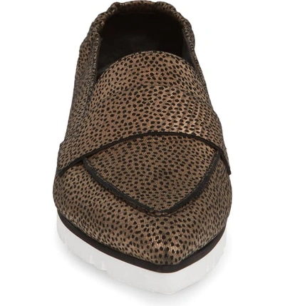 Shop Agl Attilio Giusti Leombruni Micro Pointed Toe Loafer In Cognac Mini Leopard