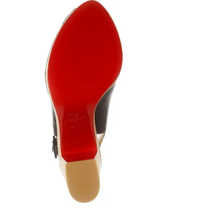 Shop Christian Louboutin Dona Anna Slingback Platform Sandal In Black Leather