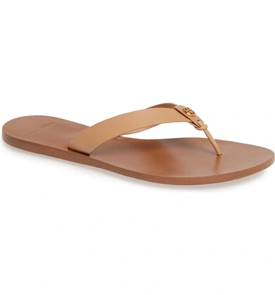 Shop Tory Burch Manon Flip Flop In Natural Vachetta