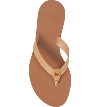 Tory Burch Pink Manon Women's Embossed Leather Flip-flops Sandals -  MyDesignerly