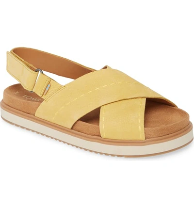 Shop Toms Marisa Sandal In Electric Yellow Nubuck