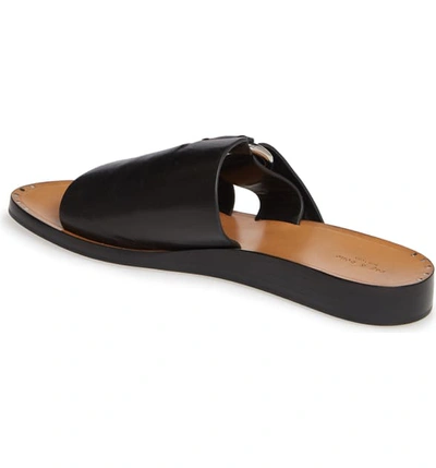 Shop Rag & Bone Arc Slide Sandal In Black Leather