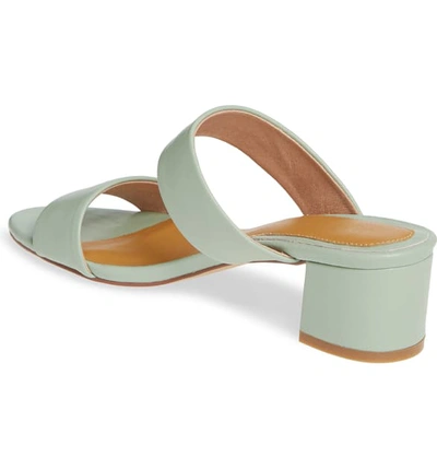Shop Jaggar Slide Sandal In Mint Leather