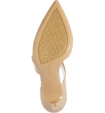 Shop Calvin Klein 'gella' Pointy Toe Pump In Desert Sand Leather