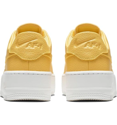 Shop Nike Air Force 1 Sage Low Platform Sneaker In Topaz Gold/ White