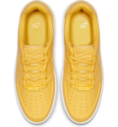 Shop Nike Air Force 1 Sage Low Platform Sneaker In Topaz Gold/ White