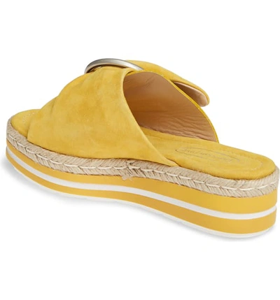 Shop Sheridan Mia Weft Slide Sandal In Yellow Suede