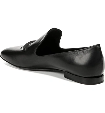 Shop Via Spiga Tallis Flat Loafer In Black Leather