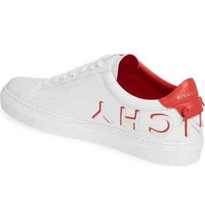Shop Givenchy Urban Street Logo Sneaker In White/ Red/ Red