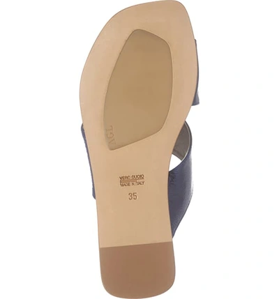 Shop Agl Attilio Giusti Leombruni Asymmetrical Toe Loop Slide Sandal In Ocean Patent