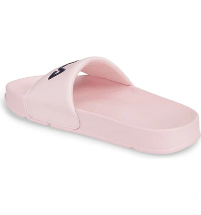 Shop Fila Slide Sandal In Pink/ Navy/ Red