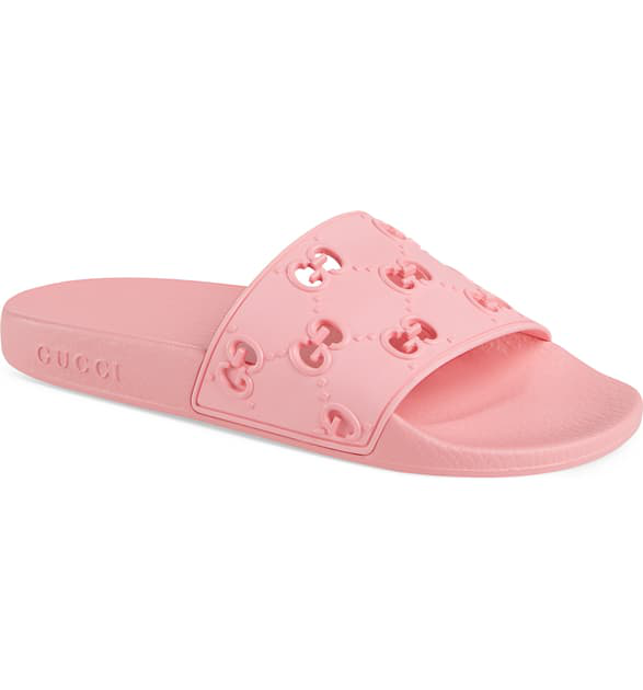 gucci rose slides