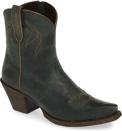 Shop Ariat Lovely Western Boot In Blue Grass Leather