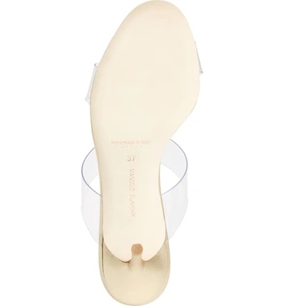 Shop Manolo Blahnik Scolto Transparent Strap Sandal In Mekong Gold