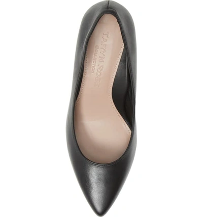 Shop Taryn Rose Collection Gabriela Pointy Toe Pump In Black Leather