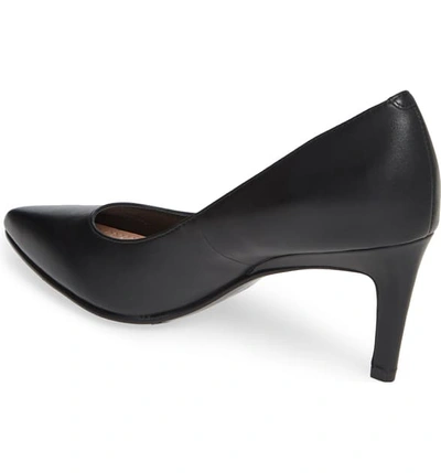 Shop Taryn Rose Collection Gabriela Pointy Toe Pump In Black Leather