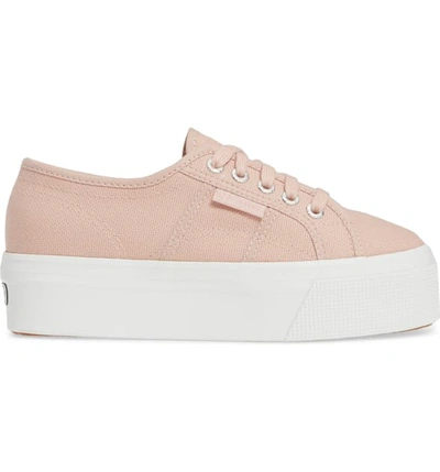 Shop Superga 'acot Linea' Sneaker In Full Pink Smoke/ White