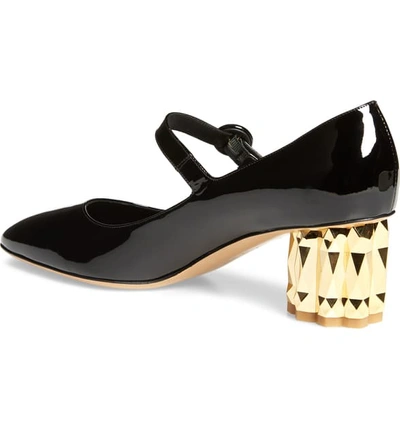 Shop Ferragamo Ortensia Mary Jane Pump In Black