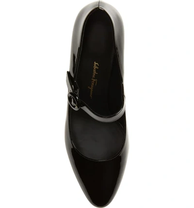 Shop Ferragamo Ortensia Mary Jane Pump In Black