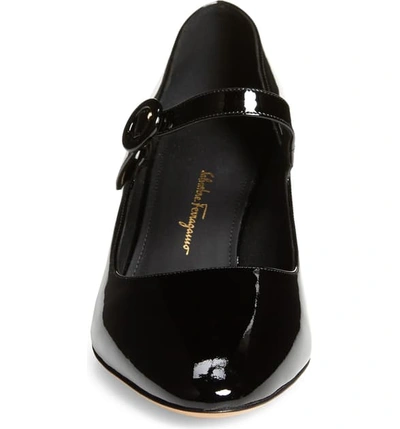 Shop Ferragamo Ortensia Mary Jane Pump In Black