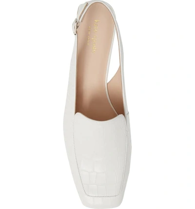 Shop Kate Spade Sahiba Slingback Loafer In White