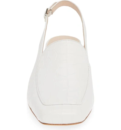 Shop Kate Spade Sahiba Slingback Loafer In White