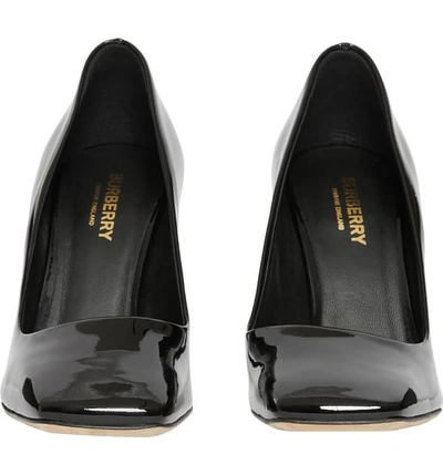 Shop Burberry Norland Square Toe Pump In Black