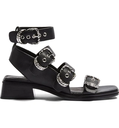 Topshop Victory Strappy Buckle Sandal In Black | ModeSens