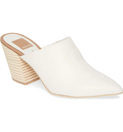 Shop Dolce Vita Angela Pointy Toe Mule In White Leather