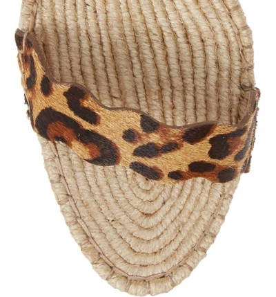 Shop Loeffler Randall Parker Genuine Calf Hair Espadrille Wedge Sandal In Leopard Calf Hair