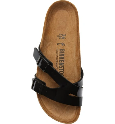 Shop Birkenstock Yao Slide Sandal In Black Patent