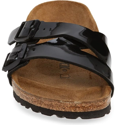Shop Birkenstock Yao Slide Sandal In Black Patent