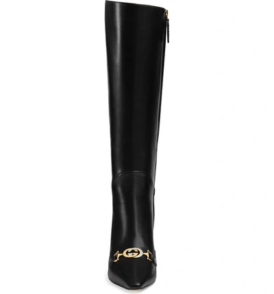 Shop Gucci Zumi Knee High Boot In Black