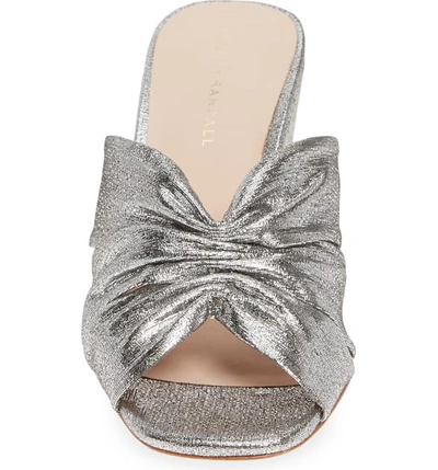 Shop Loeffler Randall Sonya Slip-on Wedge Sandal In Silver