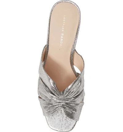 Shop Loeffler Randall Sonya Slip-on Wedge Sandal In Silver