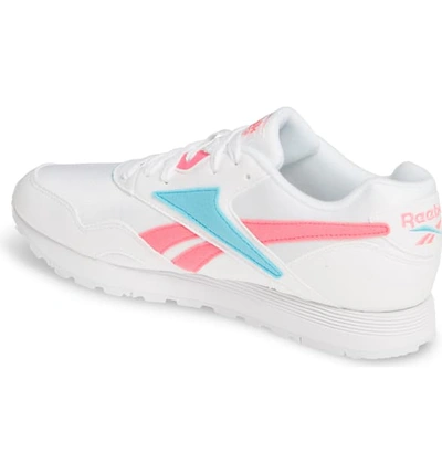 Shop Reebok Rapide Mu Sneaker In White/ Solar Pink/ Neon Blue