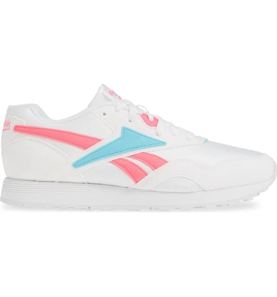 Shop Reebok Rapide Mu Sneaker In White/ Solar Pink/ Neon Blue