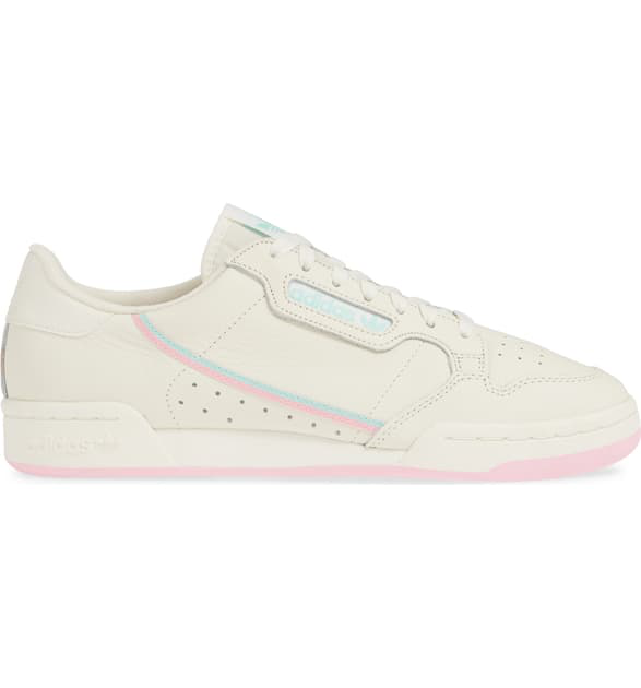 adidas continental 80 off white true pink clear mint