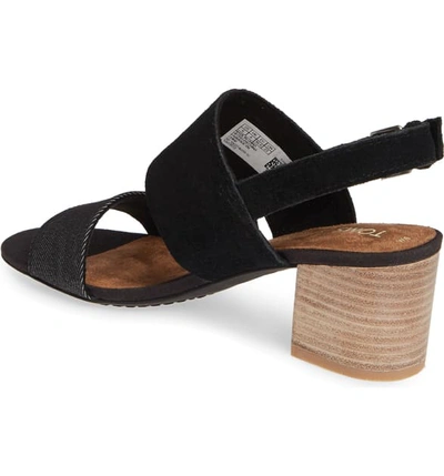 Shop Toms Poppy Sandal In Black/ Black Suede