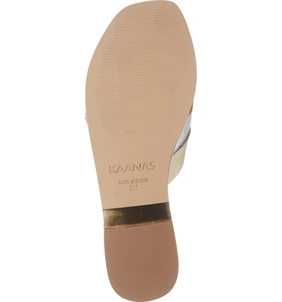 Shop Kaanas Gramado Slide Sandal In Gold