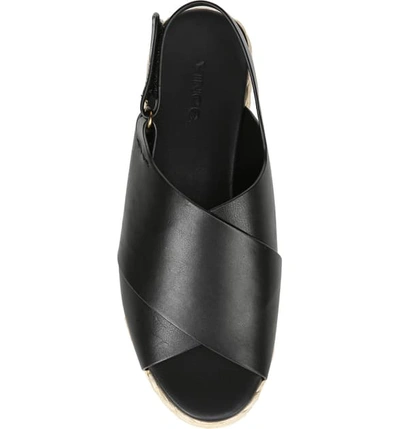 Shop Vince Jesson Espadrille Slingback Sandal In Black