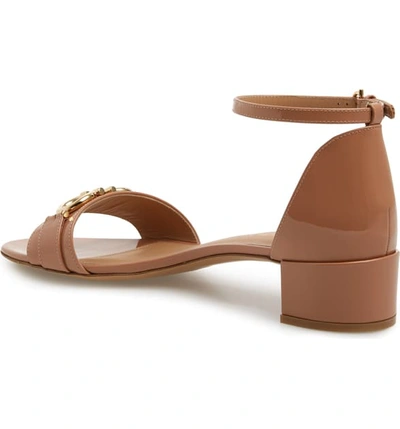 Shop Ferragamo Como Gancini Sandal In Blush