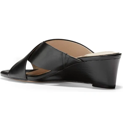 Shop Cole Haan Adley Wedge Sandal In Black Leather