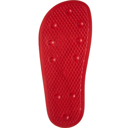 Shop Adidas Originals 'adilette' Slide Sandal In Scarlet/ Flash Red/ Scarlet