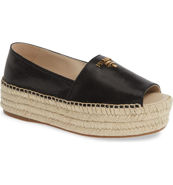 prada peep toe espadrilles