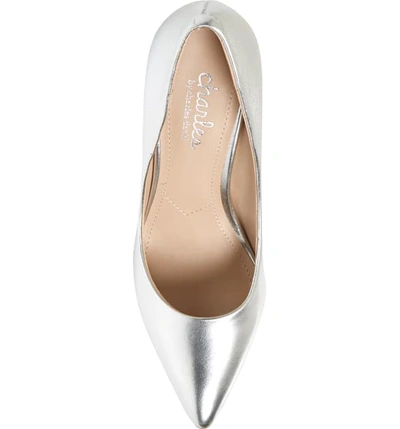 Shop Charles By Charles David Maxx Pointy Toe Pump In Silver Leather