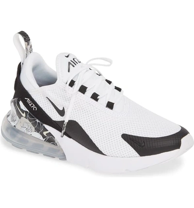 Shop Nike Air Max 270 Premium Sneaker In White/ Black/ Metallic Silver