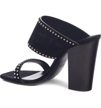 Shop Saint Laurent Oak Double Band Mule Sandal In Black