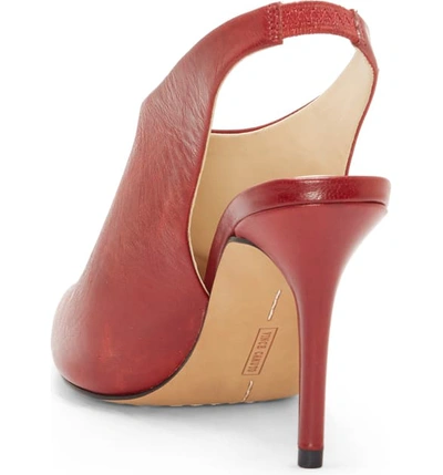 Shop Vince Camuto Amnedra Slingback Pump In Raven Red Leather