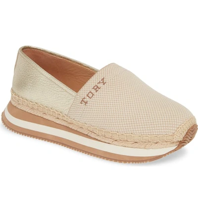 Tory Burch Women's Daisy Mixed Media Espadrille Sneakers In Natural/ Spark  Gold | ModeSens